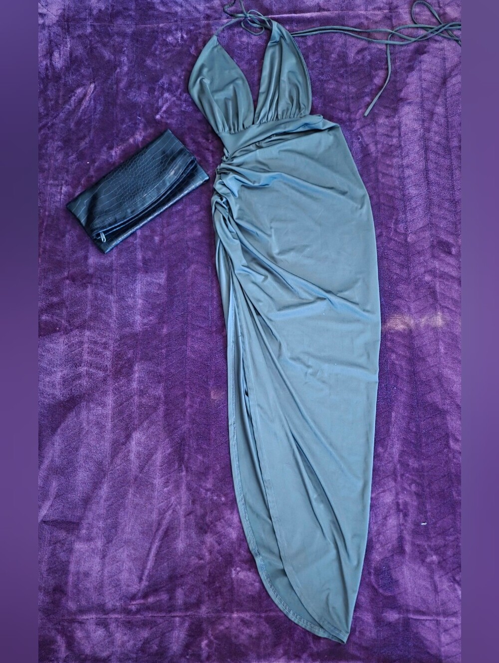 Olive Halter Maxi Dress SCK The Label